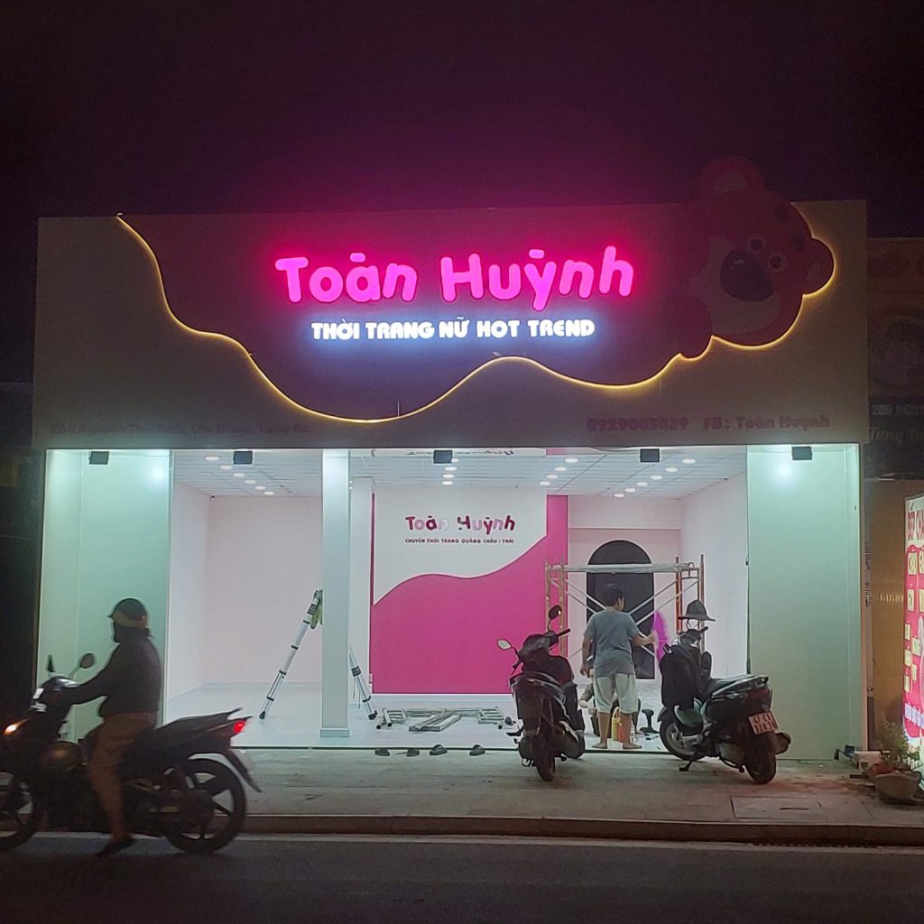 test đèn led, chữ